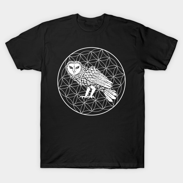 Funny Owl Eagle Owl Geometric T-Shirt T-Shirt by thefriendlyone